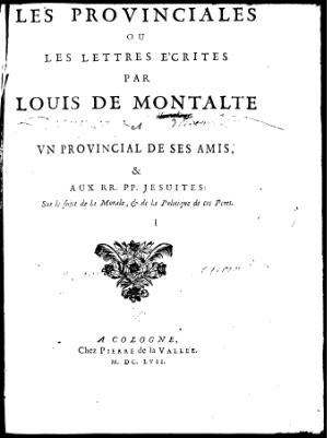 Blaise Pascal - Les Provinciales.djvu