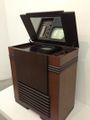 Introduced in 1939, the RCA Victor TRK 12 was the United States' first commercial television set. This one is on display at the Wolfsonian-FIU in Miami, Florida.