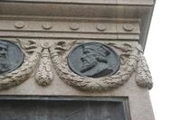 Profile of Jan Hus on the Giordano Bruno Statue