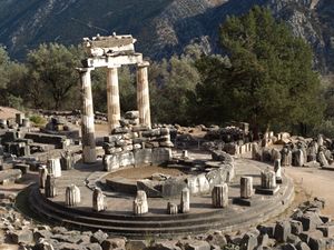 The Tholos temple, sanctuary of Athena Pronaia