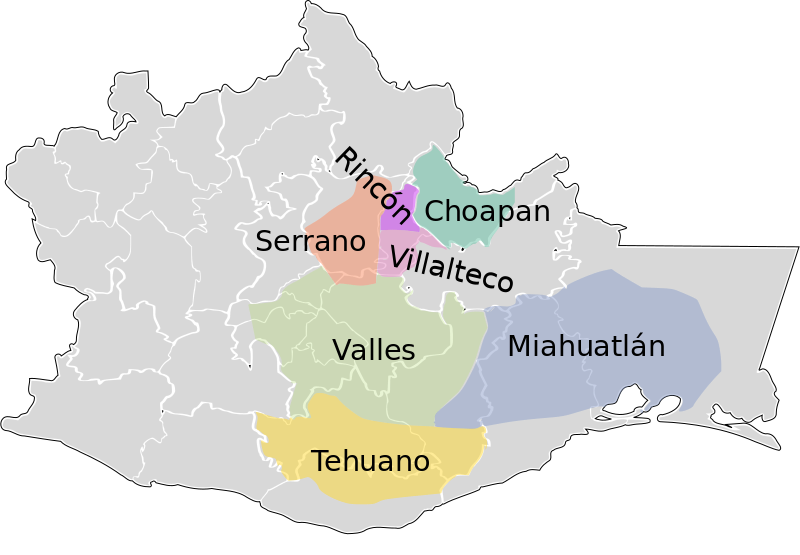ملف:Zapotecan language areas.svg