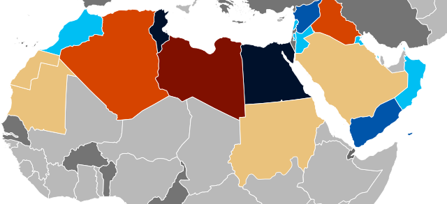 ملف:Arab Spring map reframed.svg - المعرفة