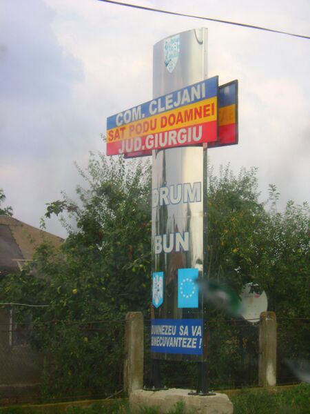 ملف:Comuna Clejani Welcome Sign.JPG