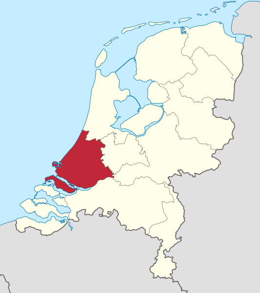 ملف:Zuid-Holland in the Netherlands.svg