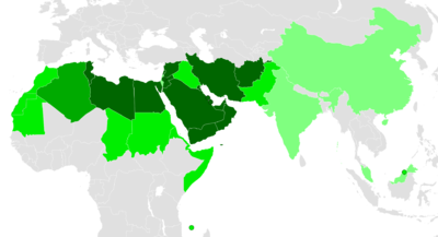 Arabic alphabet world distribution