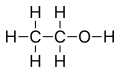 The Lewis structure of ethanol