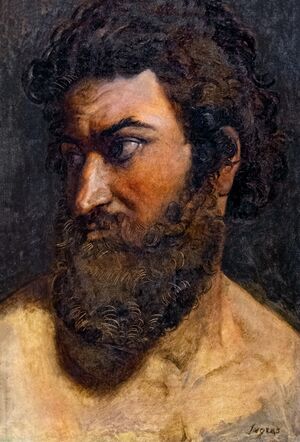 Musée Ingres-Bourdelle - Etude pour LA MALADIE D'ANTIOCHUS, OU ANTIOCHUS ET STRATONICE ; buste d'Erasistrate, vers 1860 - Ingres - MI.16.1.3.jpg