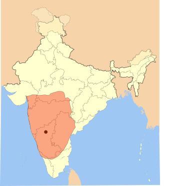 Extent of Badami Chalukya Empire, 636 CE, 740 CE.[1]