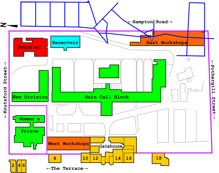 ملف:Fremantle Prison map.svg