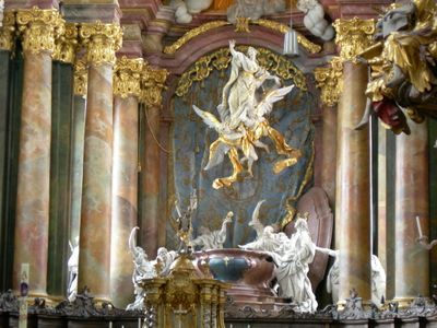 Assumption scene by Egid Quirin Asam (1722-23) former monastery church, Rohr in Niederbayern