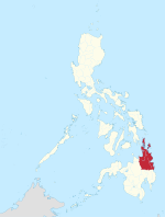 Map of the Philippines highlighting Caraga