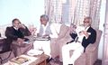 Abdus Salam with Pakistani intellectual Kasim Mahmood in 1986.