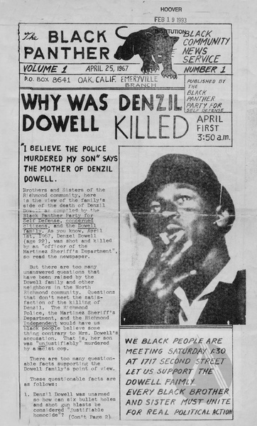 ملف:The Black Panther, Vol. 1, No. 1, April 25, 1967.pdf