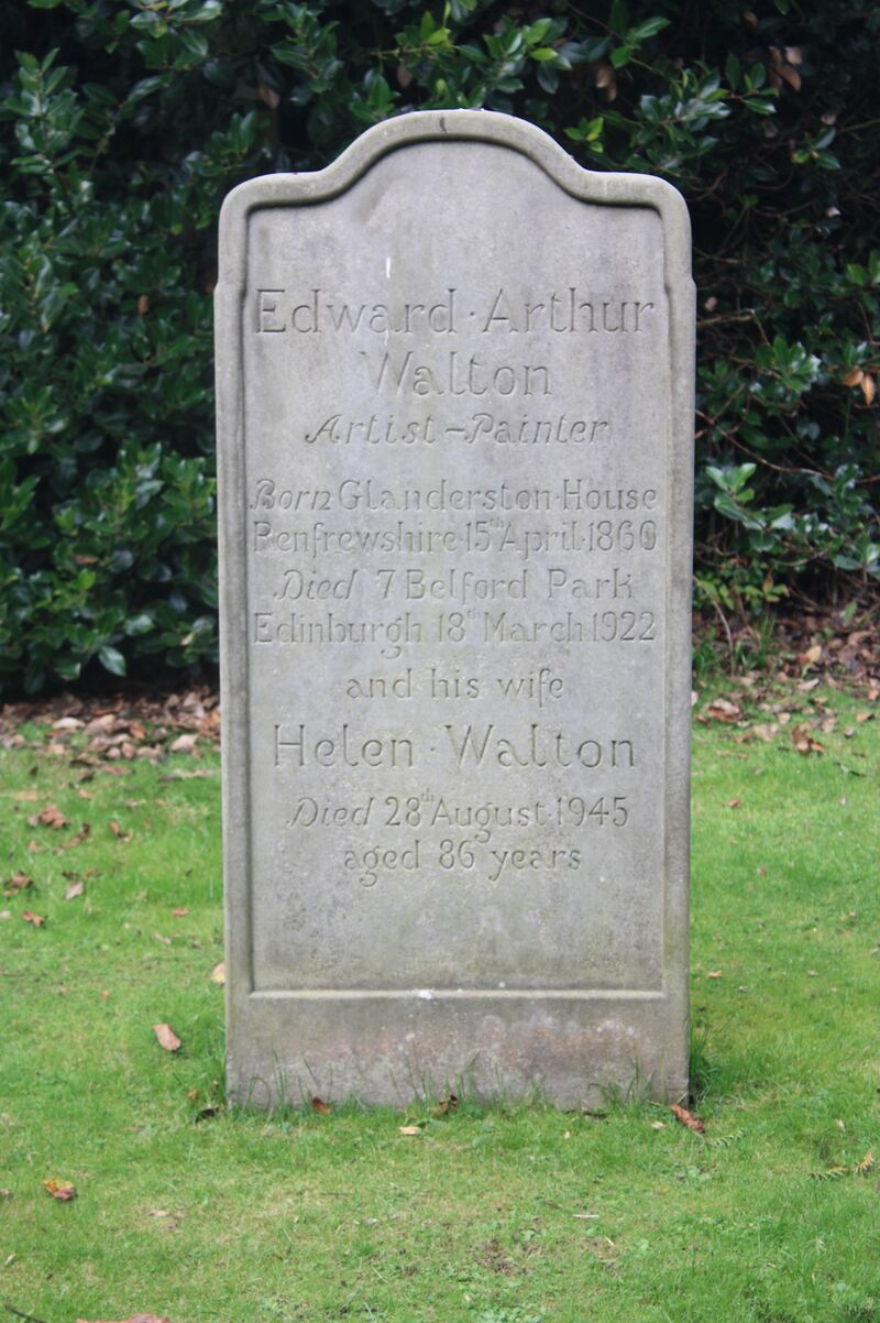 ملفThe grave of Edward Arthur Walton, Dean Cemetery.JPG المعرفة
