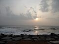 Early morning walk by the bay of Bengal in Pondicherry