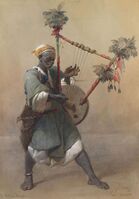 Tanbūra In Cairo, played by a Nubian, 1858.