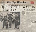 The Daily Worker exposes the practice of headhunting among British troops in Malaya. 28 April 1952.