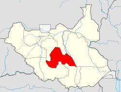 موقع البحيرات في جنوب الوسدان.