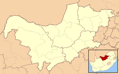 Location map South Africa North West