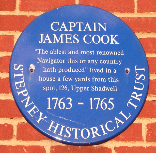 ملف:James Cook Blue Plaque.png