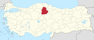 موقع محافظة چوروم في تركيا