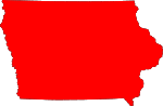 State map highlighting Iowa County