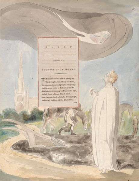 ملف:William Blake - The Poems of Thomas Gray, Design 107, Elegy Written in a Country Church-Yard. - Google Art Project.jpg.jpg