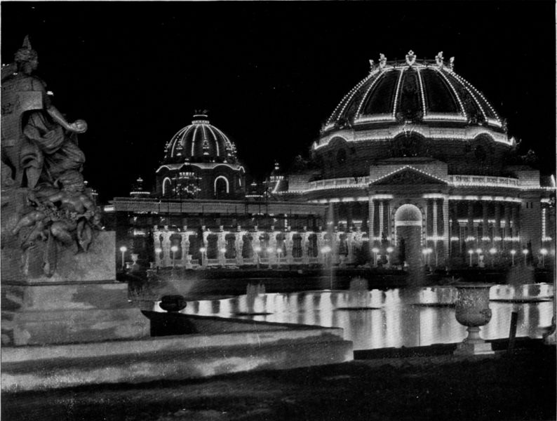 ملف:Pan-American Exposition - Ethnology Building at Night.jpg