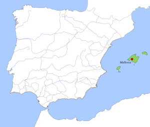 Location of Taifa of Mallorca