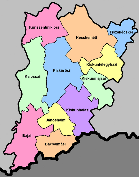ملف:Bács-Kiskun districts.png