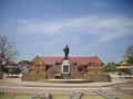 Statue of Rama V at the old building of Benchama Maharat School