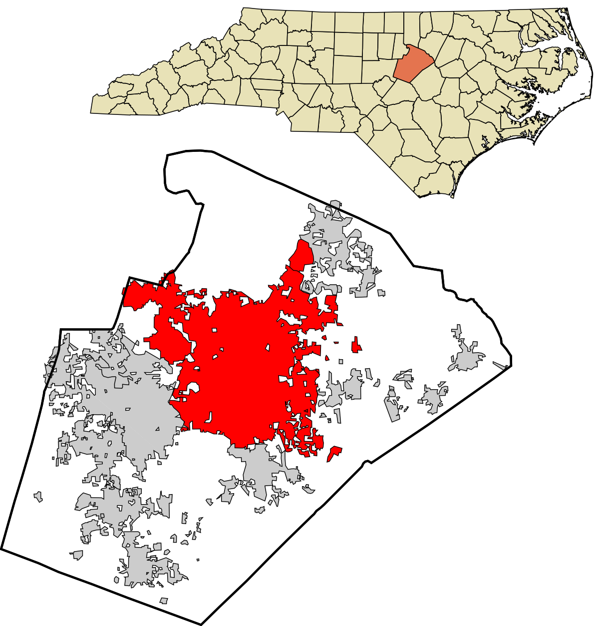 ملفWake County North Carolina incorporated and unincorporated areas Raleigh highlighted.svg