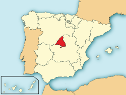 خريطة منطقة مدريد