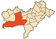 Location of Misserghin within Oran Province