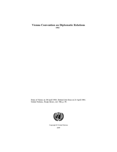 ملف:Vienna Convention on Diplomatic Relations published by the United Nations.pdf