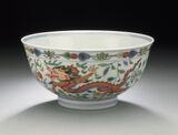 Bowl with red dragon, Qing dynasty